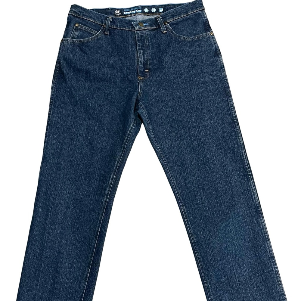 Wrangler, Cowboy Cut Jeans Men's 33x28 Blue Denim Regular Fit Western Workwear